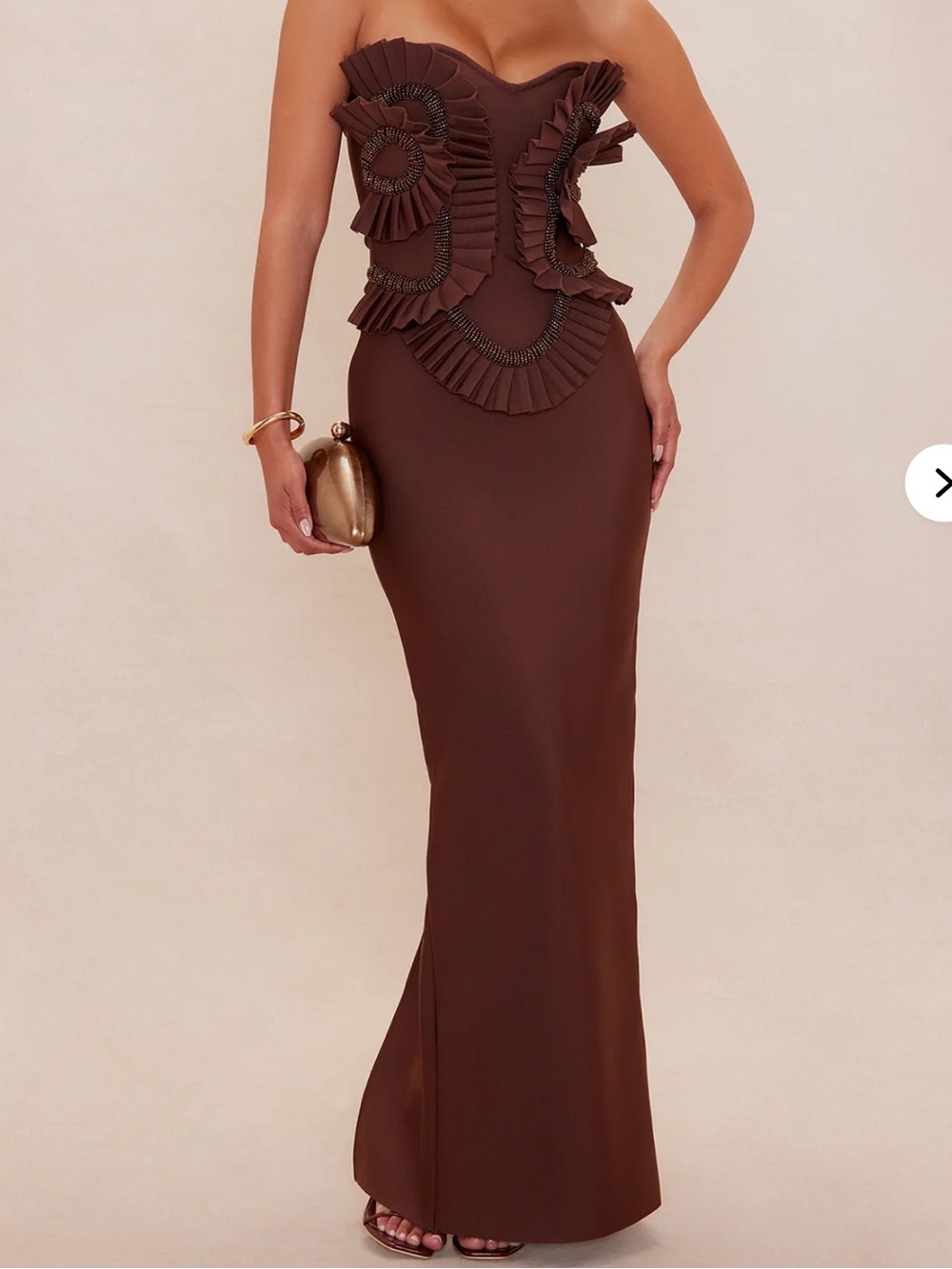 BNWT Fashion nova jade beaded maxi dress